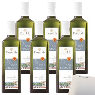 PrimOli Sardegna Natives Olivenöl Extra D.O.P. VPE (6x500ml Flasche) + usy Block