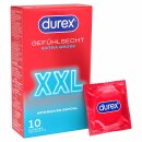 Durex Kondome Gefühlsecht Extra Groß 3er pack (3x10Stk Packung) + usy Block