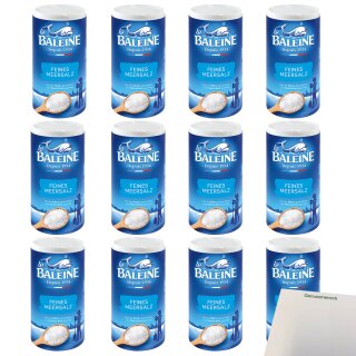 La Baleine Meersalz fein Streuer VPE (12x500g Packung) + usy Block