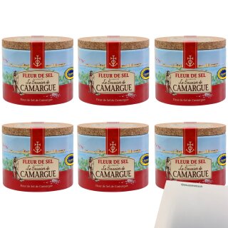 Le Saunier de Camargue Fleur de Sel Meersalz VPE (6x125g Dose) + usy Block