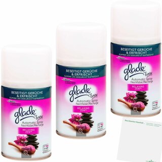 Glade Automatic Spray Relaxing Zen Duft 3er Pack (3x269ml Dose) + usy Block