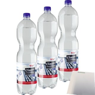 Hofgut Mineralwasser Classic 3er Pack (3x1,5l Flasche) + usy Block