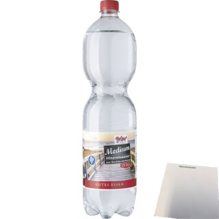 Hofgut Mineralwasser Medium 3er Pack (3x1,5l Flasche) + usy Block