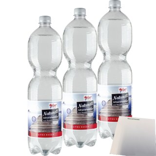 Hofgut Mineralwasser naturell 3er Pack (3x1,5l Flasche) + usy Block