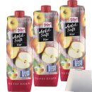 Hofgut Apfelsaft klar 3er Pack (3x1l Packung) + usy Block