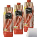 Hofgut Rhabarber Nektar 3er Pack (3x1l Packung) + usy Block