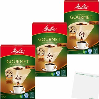 Melitta Filtertüten Gourmet Intense 1x4 3er Pack (3x80 Stk) + usy Block