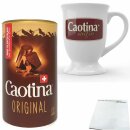 Caotina Original Kakaopulver + 1x original Caotina Tasse aus Porzellan (1x500g Dose, 1x Tasse) + usy Block