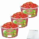 Haribo Riesen Erdbeeren Fruchtgummi 3er Pack (3x150 Stk Runddose) + usy Block