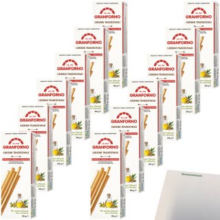 Knusprige Grissini traditionali mit nativem Olivenöl Extra VPE (12x125g Packung) + usy Block