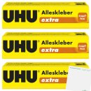 UHU Alleskleber extra 3er Pack (3x125g Tube) + usy Block