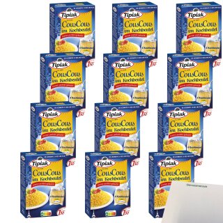 Tipiak CousCous im Kochbeutel VPE (12x400g Packung) + usy Block