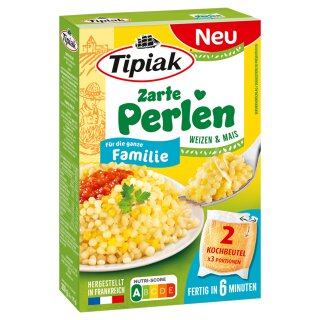 Tipiak zarte Perlen im Kochbeutel Weizen und Mais (350g)