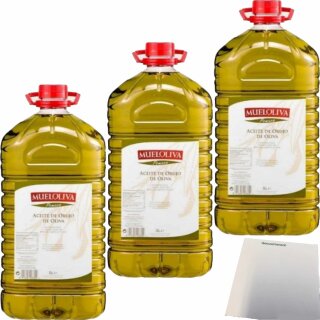 Mueloliva Aceite de Olivia natives Olivenöl 3er Pack (3x5L Kanister) + usy Block