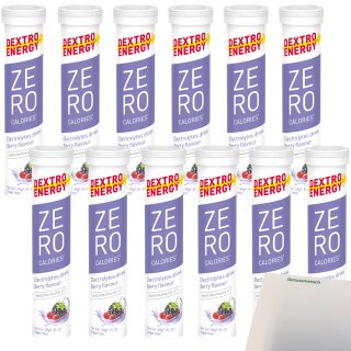 Dextro Energy Zero Calories Berry VPE (12x12x80g Tube) + usy Block