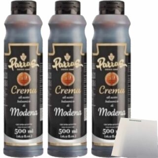 Parras Crema Modena Balsamicocreme 3er Pack (3x500ml Flasche) + usy Block