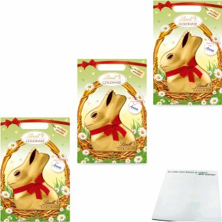 Lindt Goldhase 3er Pack (3x1kg Packung) + usy Block