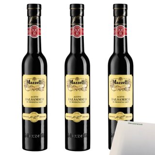 Mazzetti Balsamico Barrique Speciale/3 Weinblätter 3er Pack (3x250ml Flasche) + usy Block