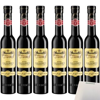Mazzetti Balsamico Barrique Speciale/3 Weinblätter VPE (6x250ml Flasche) + usy Block