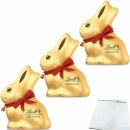 Lindt Goldhase 3er Pack (3x100g Packung) + usy Block