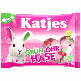 Katjes Grün-Ohr Hase (210g Packung)