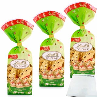 Lindt Goldhase Minis Milch 3er Pack (3x105g Packung) + usy Block
