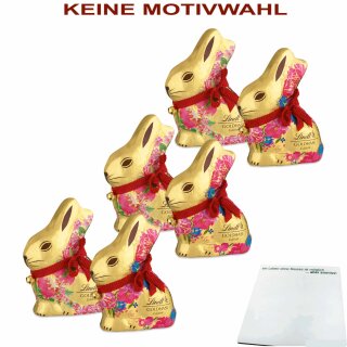 Lindt Goldhase Blumen-Edition 3er Pack (3x200g Packung) + usy Block