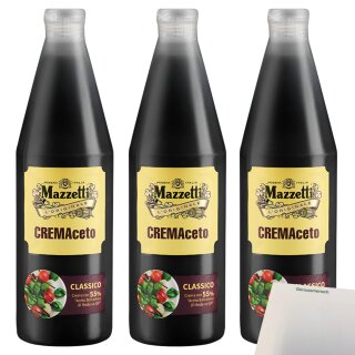 Mazzetti Cremaceto Classico 55 % Aceto Balsamico di Modena I.G.P. 3er Pack (3x800ml Flasche) + usy Block