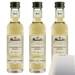 Mazzetti Condimento Bianco fruchtig 3er Pack (3x250ml Flasche) + usy Block