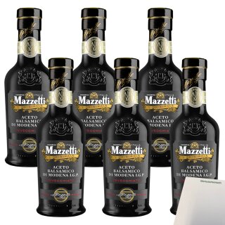 Mazzetti Balsamico Testa Rossa VPE (6x250ml Flasche) + usy Block