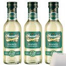 Mazzetti Bianco milder Weißweinessig 3er Pack (3x250ml Flasche) + usy Block