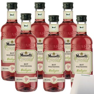 Mazzetti Rotweinessig fruchtig VPE (6x500ml Flasche) + usy Block