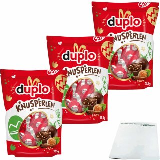 duplo Knusperlen Ostern 3er Pack (3x97,5g Packung) + usy Block