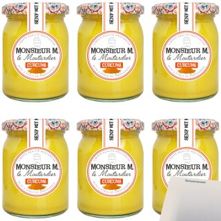 Monsieur M Curcuma Senf VPE (6x200g Glas) + usy Block