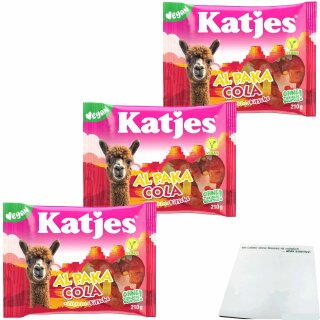 Katjes Alpaka Cola 3er Pack (3x210g Beutel) + usy Block