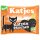 Katjes Katzen-Pfötchen Lakritz Katzenpfötchen vegan 3er Pack (3x210g Beutel) + usy Block