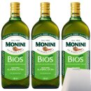 Monini Natives Olivenöl Extra 3er Pack (3x500ml Flasche) + usy Block