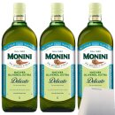 Monini Delicato Natives Olivenöl Extra 3er Pack (3x1l Flasche) + usy Block
