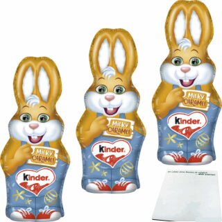 kinder Osterhase Milky Caramel 3er Pack (3x110g Packung) + usy Block