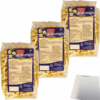 Mamma Lucia Tortellini Käsefüllung 3er Pack (3x250g Packung) + usy Block