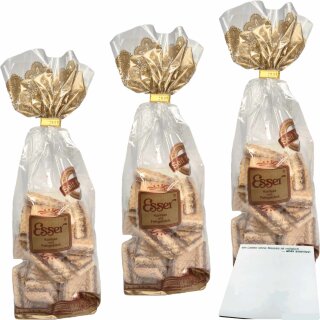 Esser Schwarz-Weiss-Waffeln 3er Pack (3x200g Beutel) + usy Block