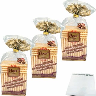 Esser Java-Waffeln mit Vanillegeschmack-Creme-Füllung 3er Pack (3x200g Beutel) + usy Block