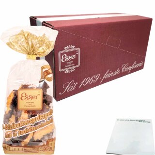 Esser S-Edelbutterspritzgebäck halb in Zartbitterschokolade (10x200g Beutel) VPE + usy Block