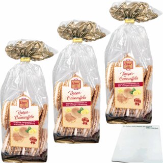 Esser Knusper-Cremewaffeln mit 50% fruchtiger Zitronencremefüllung 3er Pack (3x200g Beutel) + usy Block