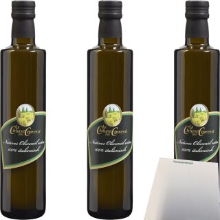 Le Chiuse Natives Olivenöl extra 3er Pack (3x500ml Flasche) + usy Block