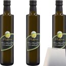 Le Chiuse Natives Olivenöl extra 3er Pack (3x500ml Flasche) + usy Block