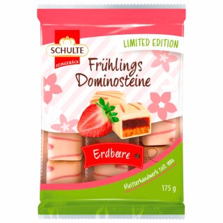 Schulte Frühlings Dominosteine Erdbeere (175g Packung)