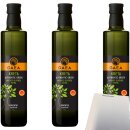 Gaea Natives Olivenöl extra aus Kreta 3er Pack (3x500ml Flasche) + usy Block