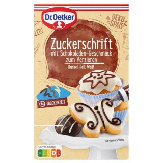 Dr. Oetker Zuckerschrift Schokoladengeschmack 3er Pack (3x75g Packung)