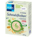 Kölln Schmelzflocken 5-Korn (225g Packung) + usy Block